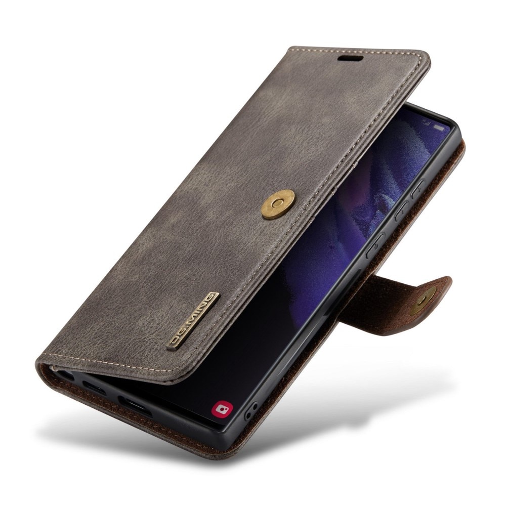Samsung Galaxy S23 Ultra Plånboksfodral med avtagbart skal, brun