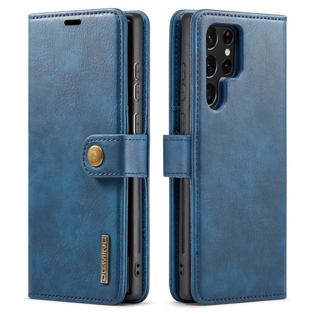 Samsung Galaxy S23 Ultra Plånboksfodral med avtagbart skal, Blå