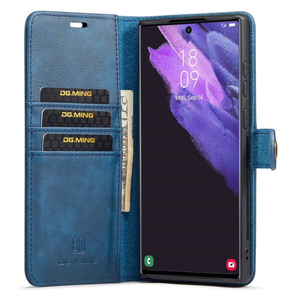 Samsung Galaxy S23 Ultra Plånboksfodral med avtagbart skal, Blå