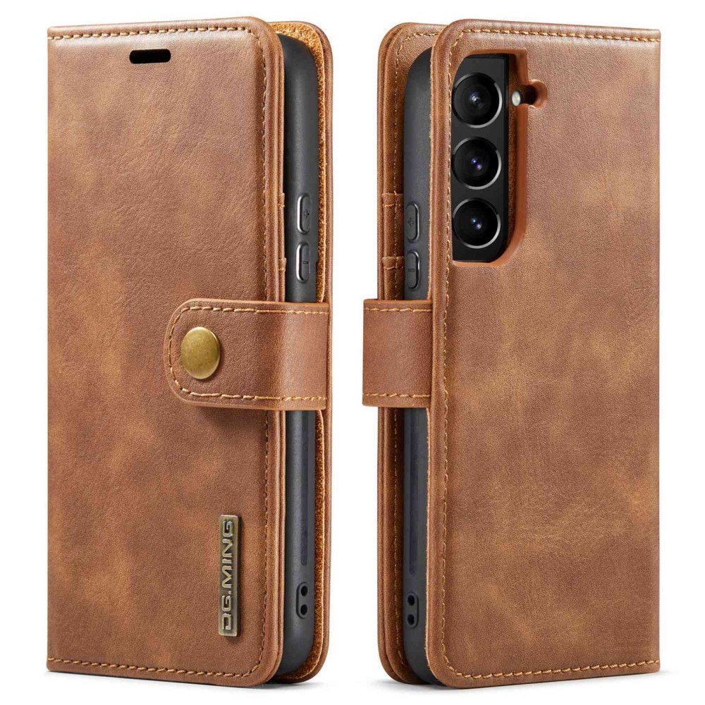 Samsung Galaxy S23 Plus Plånboksfodral med avtagbart skal, Cognac