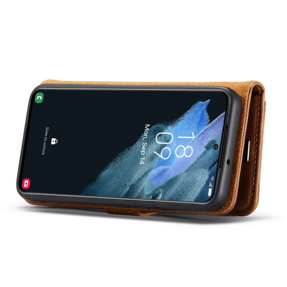 Samsung Galaxy S23 Plus Plånboksfodral med avtagbart skal, Cognac