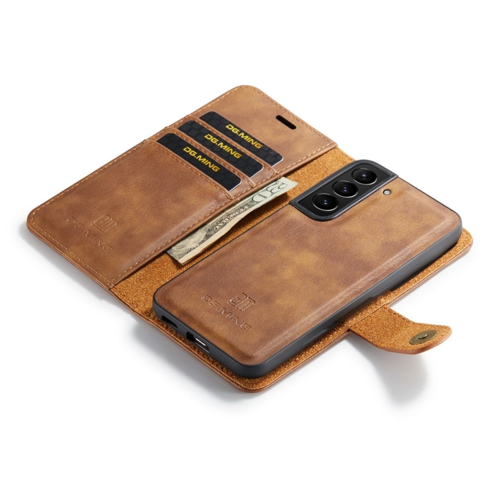 Samsung Galaxy S23 Plus Plånboksfodral med avtagbart skal, Cognac