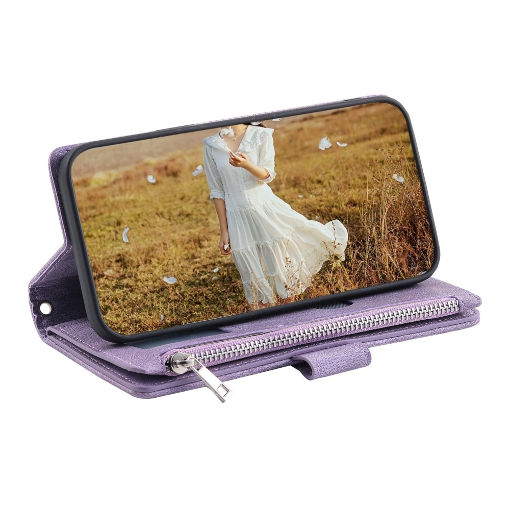 Samsung Galaxy S23 Quiltad plånboksväska, lila