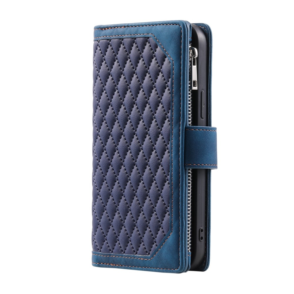 Samsung Galaxy S23 Quiltad plånboksväska, blå