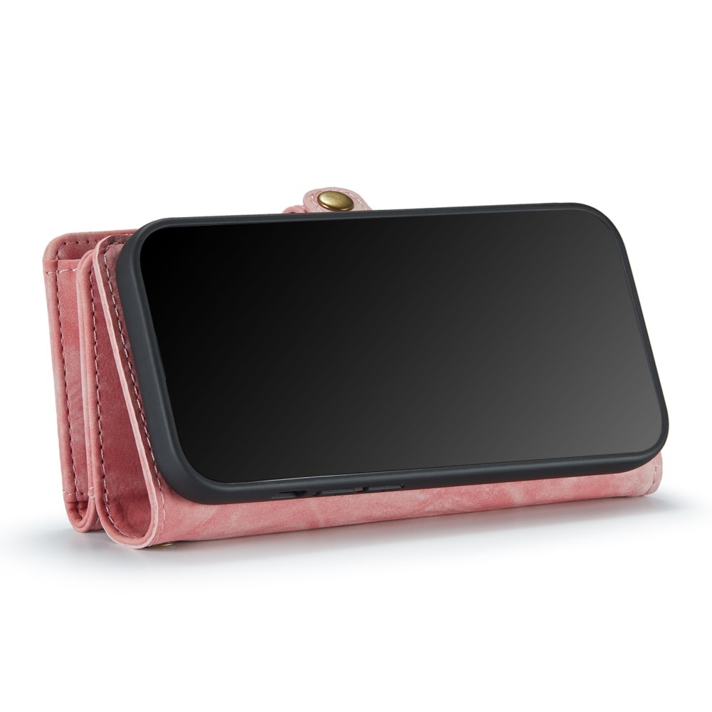 iPhone 7 Rymligt plånboksfodral med många kortfack, rosa