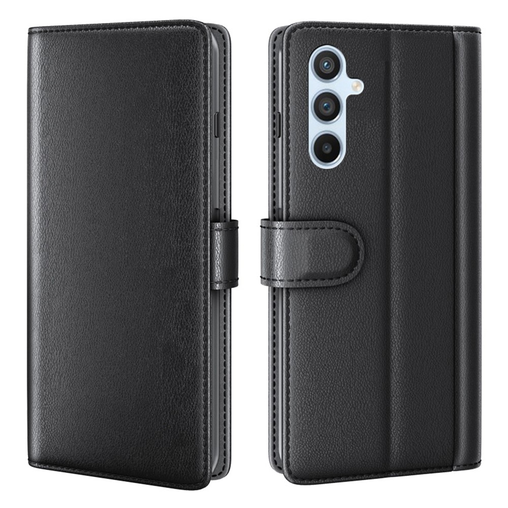 Samsung Galaxy A54 Plånboksfodral i Äkta Läder, svart