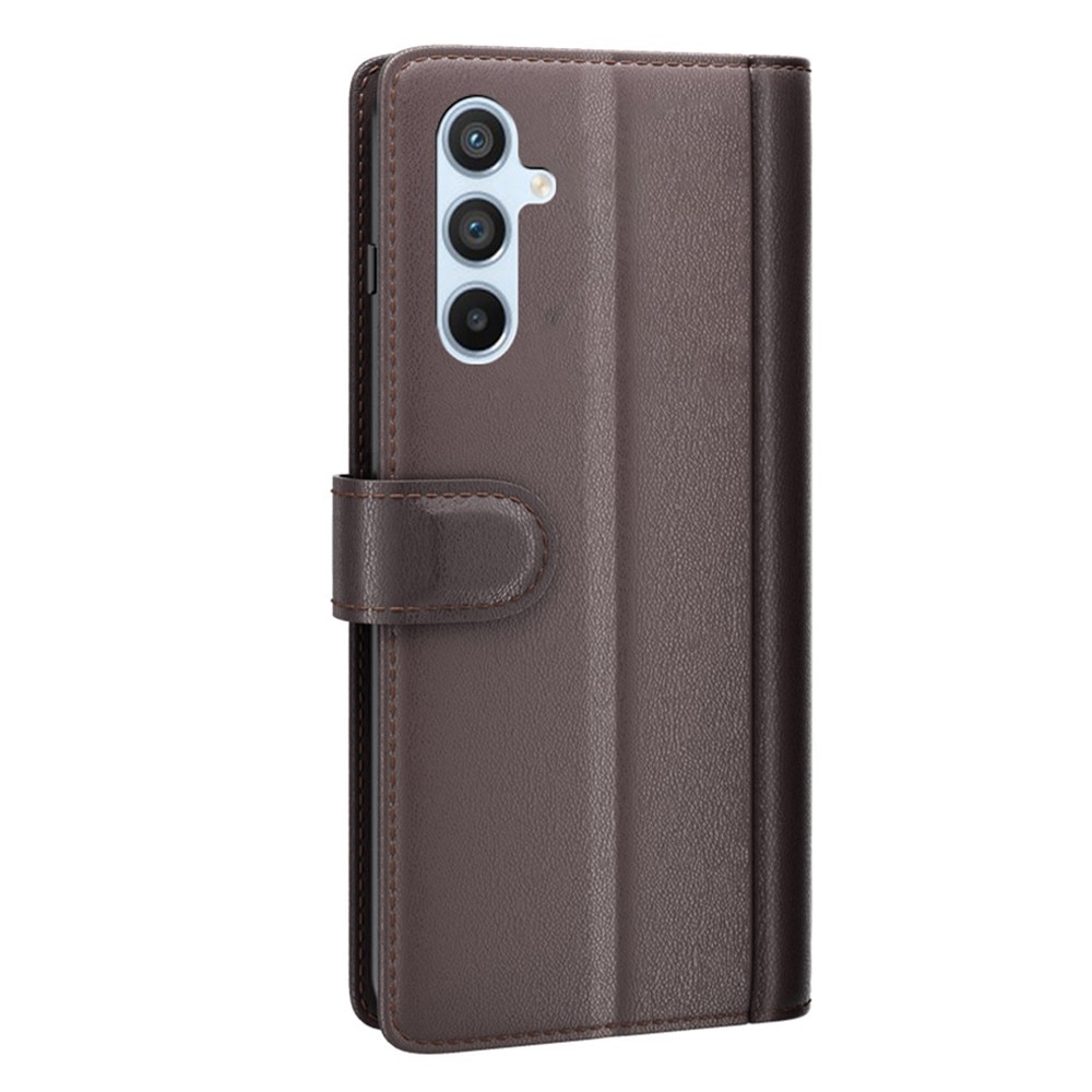 Samsung Galaxy A54 Plånboksfodral i Äkta Läder, brun