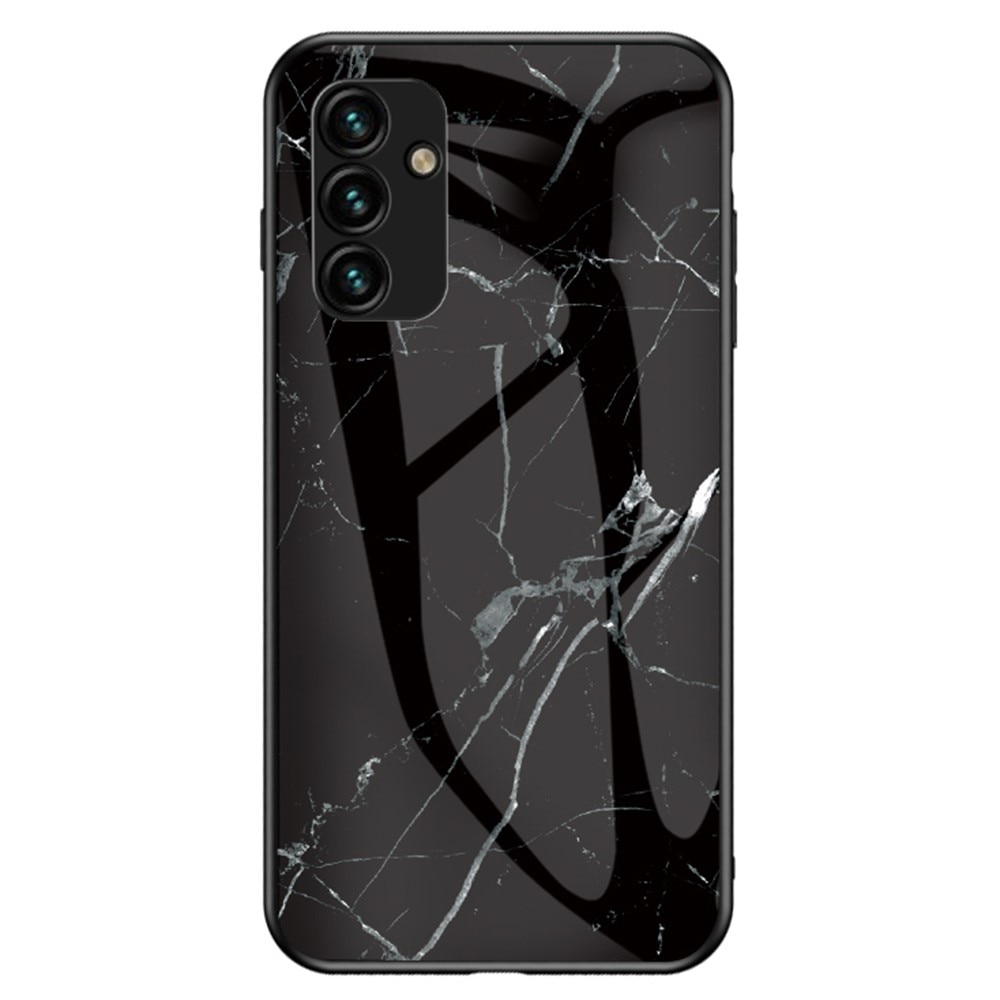 Samsung Galaxy A14 Mobilskal med baksida av glas, svart marmor