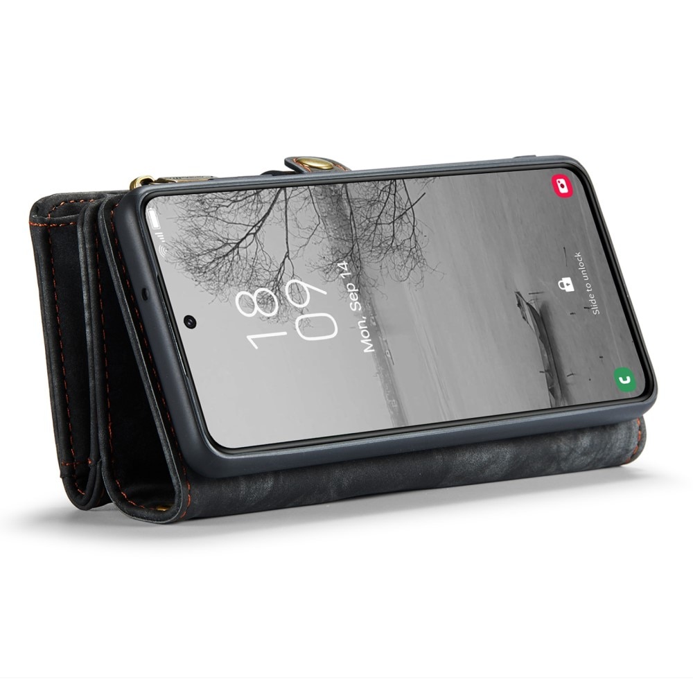 Samsung Galaxy S23 Rymligt plånboksfodral med många kortfack, grå