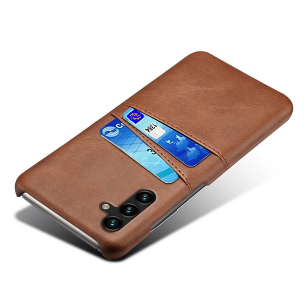 Samsung Galaxy A54 Snyggt skal med 2 kortfack, brun