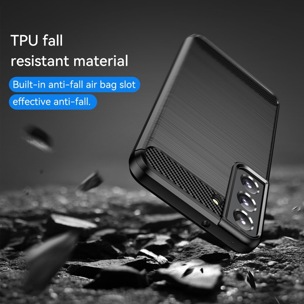 Samsung Galaxy S23 Plus TPU-skal Brushed, Svart
