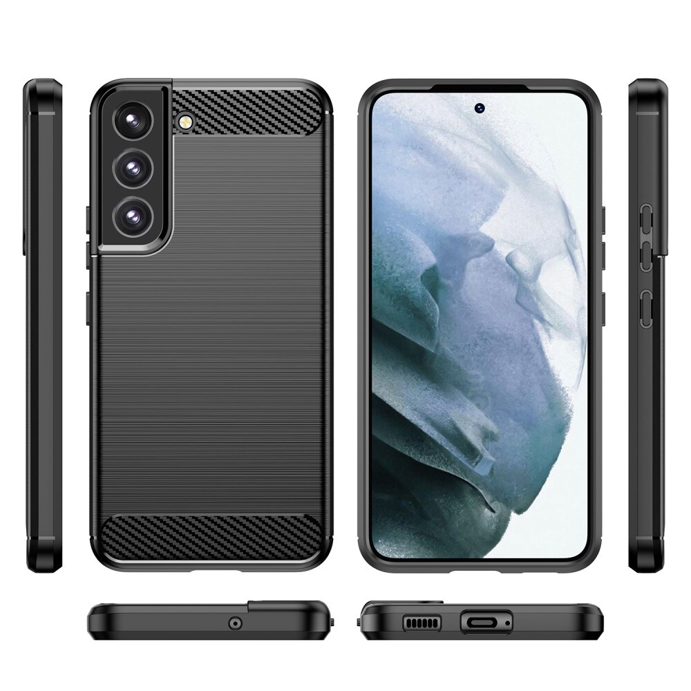 Samsung Galaxy S23 Plus TPU-skal Brushed, Svart