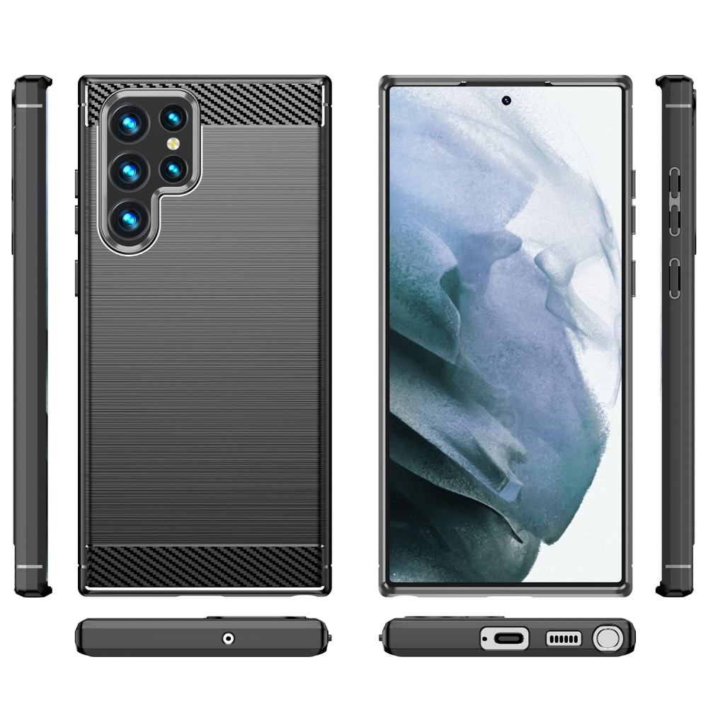 Samsung Galaxy S23 Ultra TPU-skal Brushed, Black