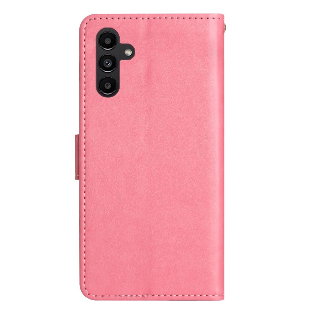 Samsung Galaxy A54 Mobilfodral med fjärilar, rosa