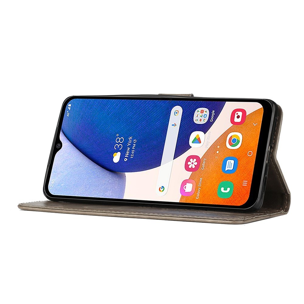 Samsung Galaxy A54 Mobilfodral med fjärilar, grå