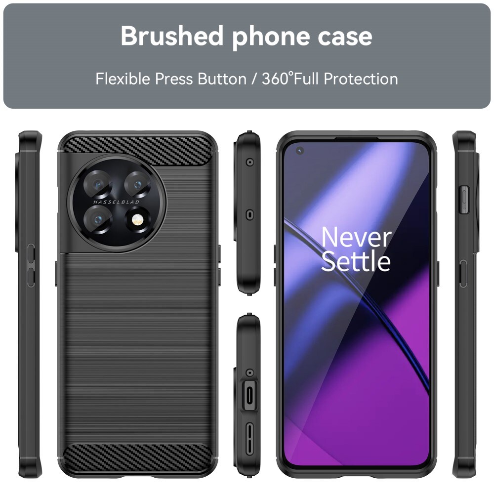 OnePlus 11 TPU-skal Brushed, Svart
