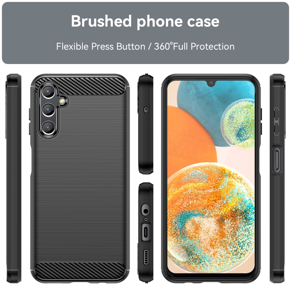 Samsung Galaxy A14 TPU-skal Brushed, Svart