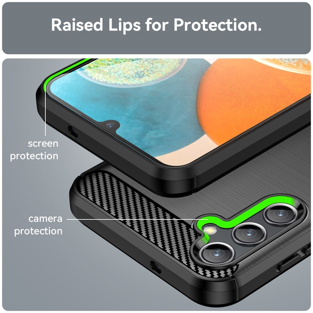 Samsung Galaxy A14 TPU-skal Brushed, Svart