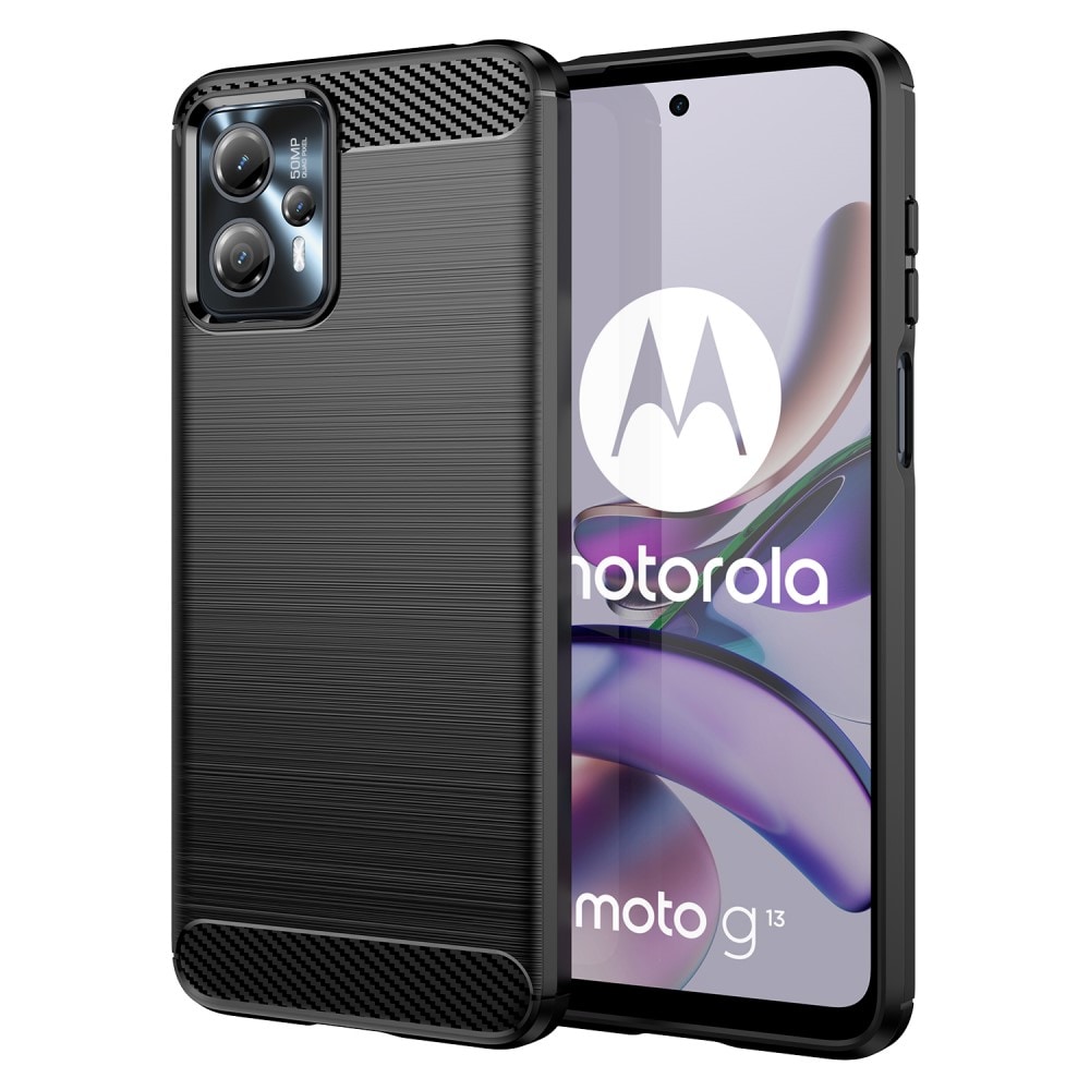 Motorola Moto G23 TPU-skal Brushed, Svart