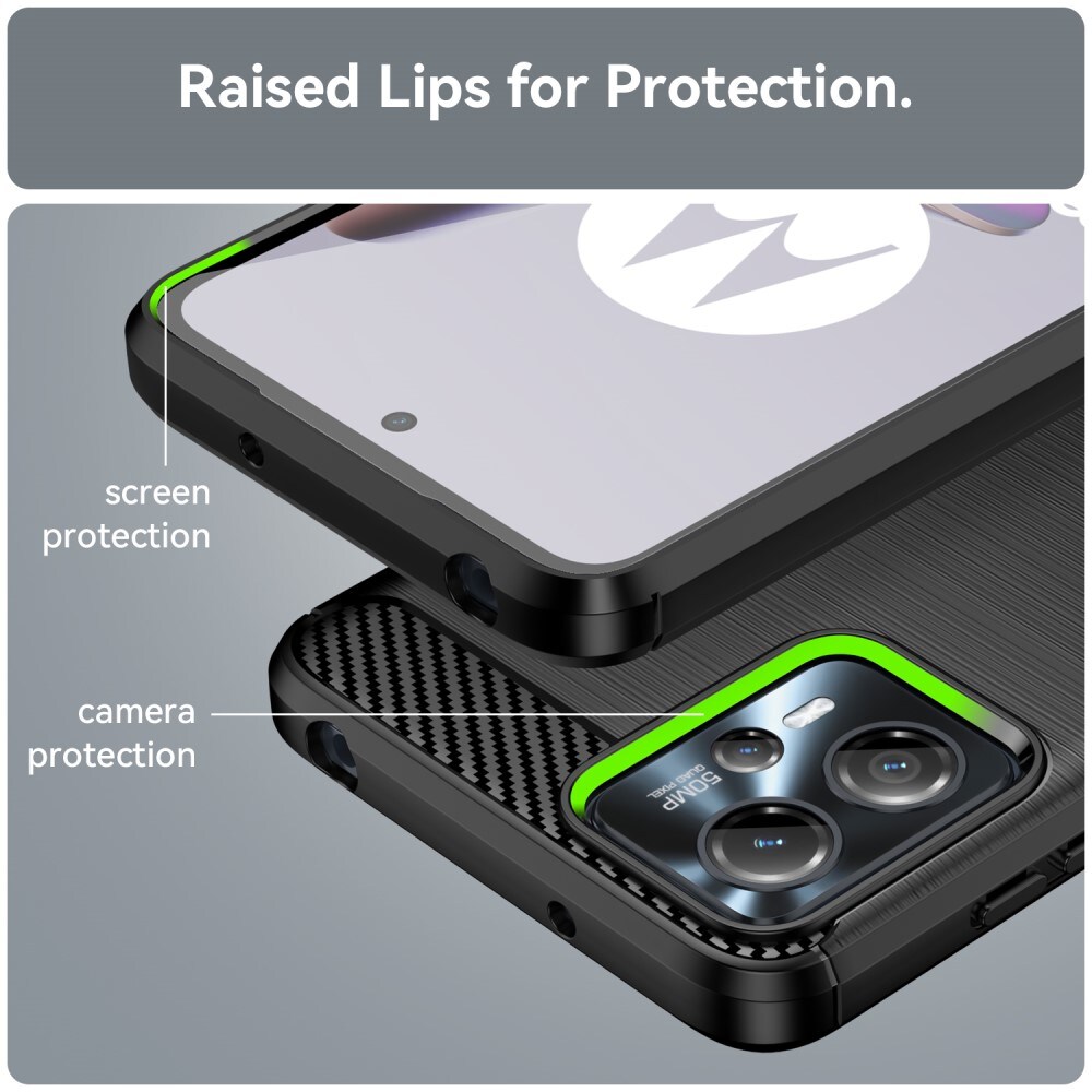 Motorola Moto G23 TPU-skal Brushed, Svart