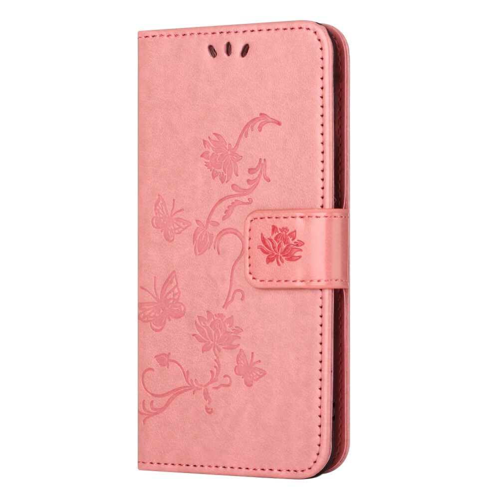 Samsung Galaxy A24 Mobilfodral med fjärilar, Rosa