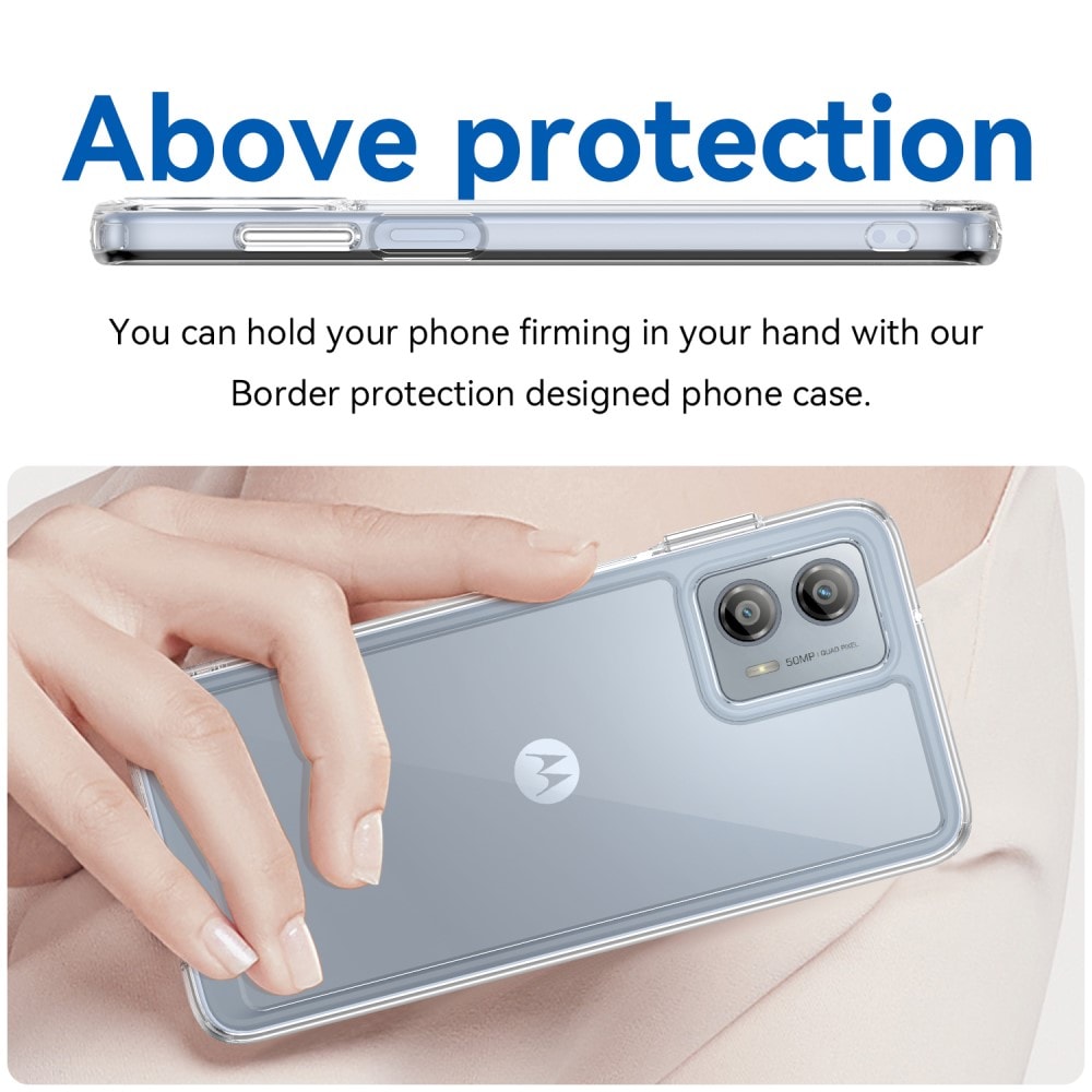 Motorola Moto G53 Crystal Hybrid-skal, Genomskinlig