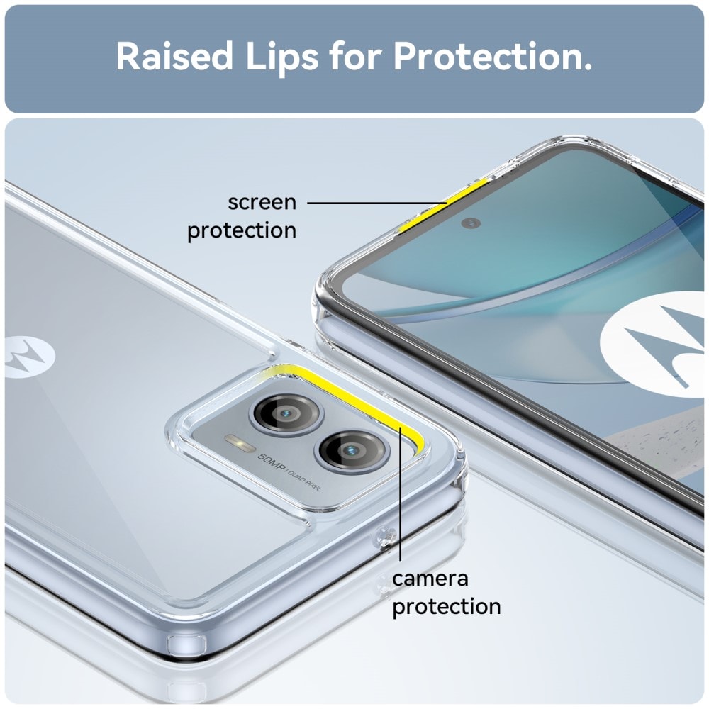 Motorola Moto G53 Crystal Hybrid-skal, Genomskinlig