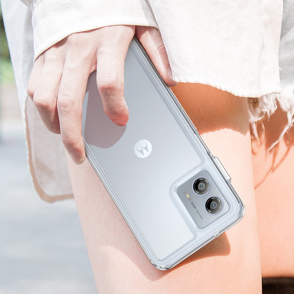 Motorola Moto G53 Crystal Hybrid-skal, Genomskinlig