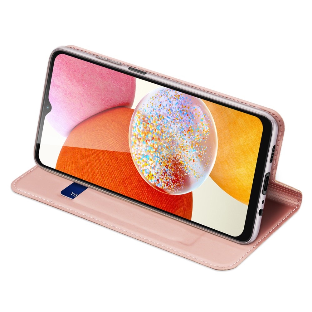 Samsung Galaxy A14 Slimmat mobilfodral, roséguld