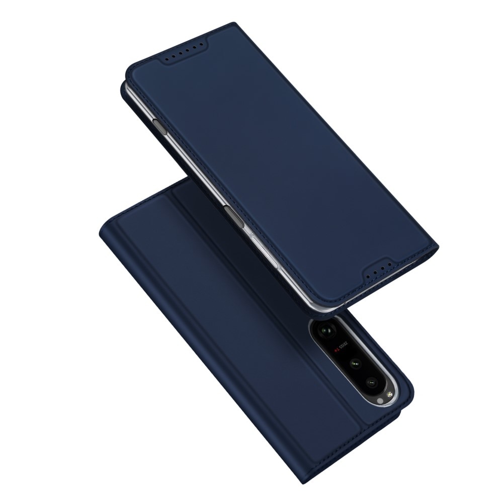Sony Xperia 1 V Slimmat mobilfodral, blå