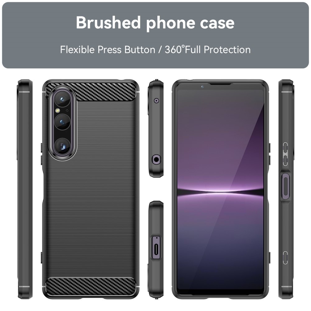 Sony Xperia 1 V TPU-skal Brushed, Black