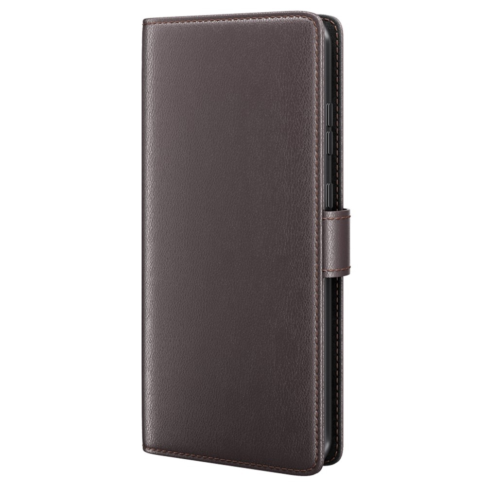 Sony Xperia 1 V Plånboksfodral i Äkta Läder, brun