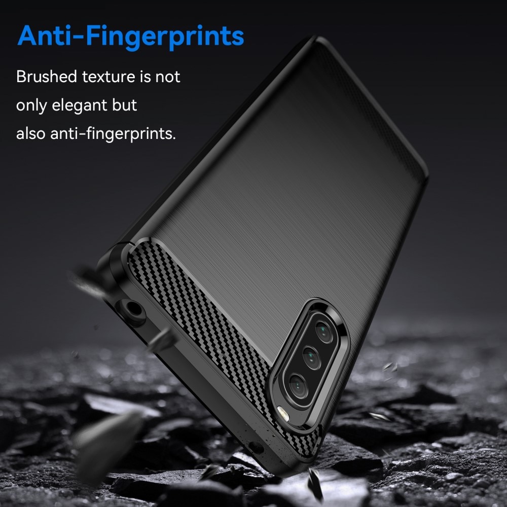 Sony Xperia 10 V TPU-skal Brushed, Black