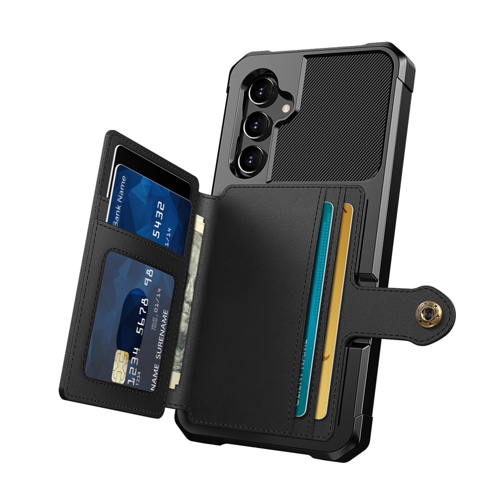 Samsung Galaxy A34 Stöttåligt Mobilskal med Plånbok, svart