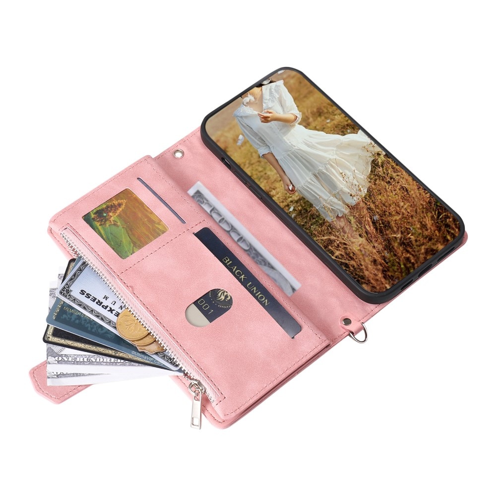 Samsung Galaxy A54 Quiltad plånboksväska, rosa