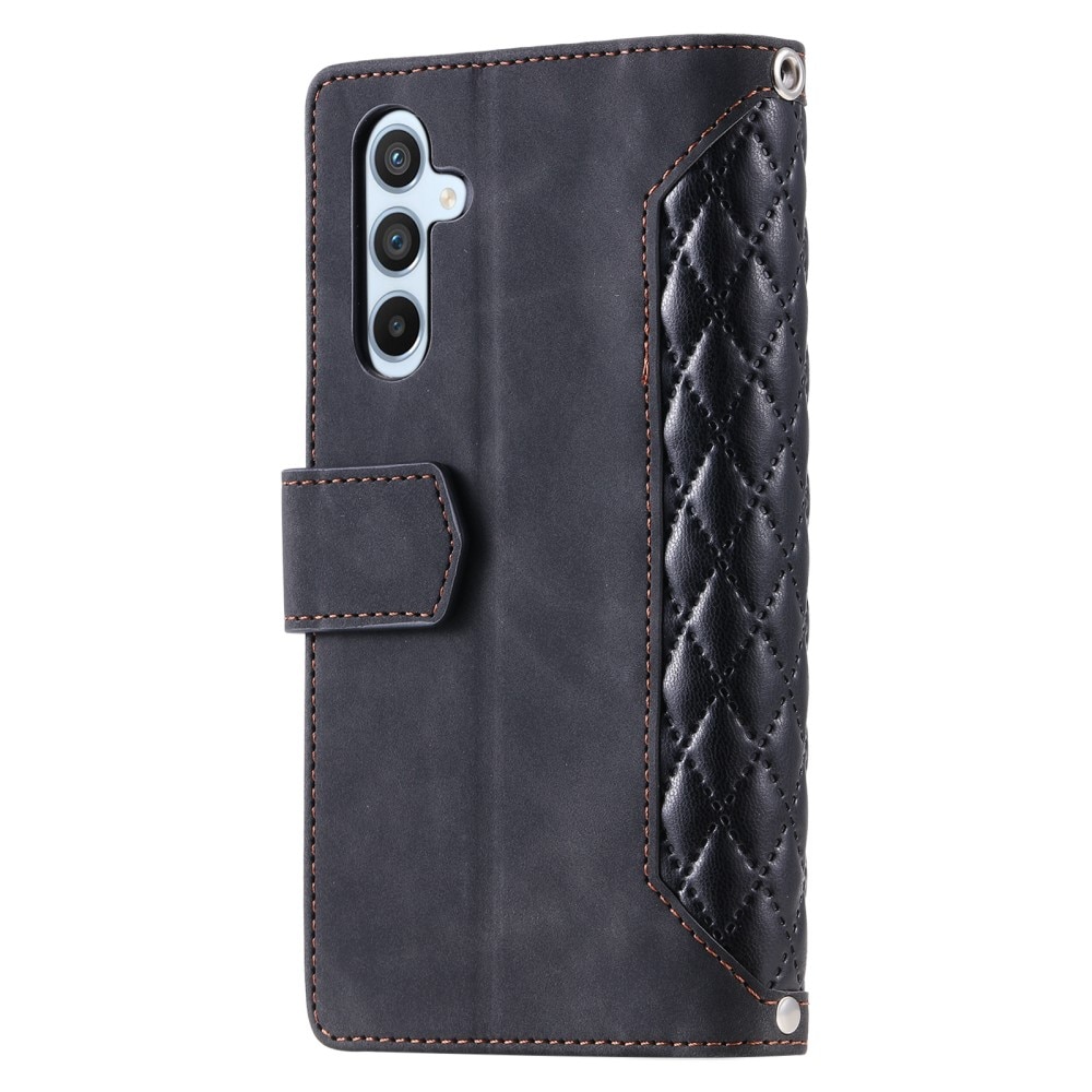Samsung Galaxy A54 Quiltad plånboksväska, svart