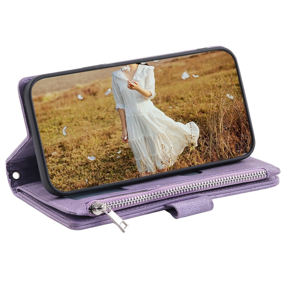 Samsung Galaxy A54 Quiltad plånboksväska, lila