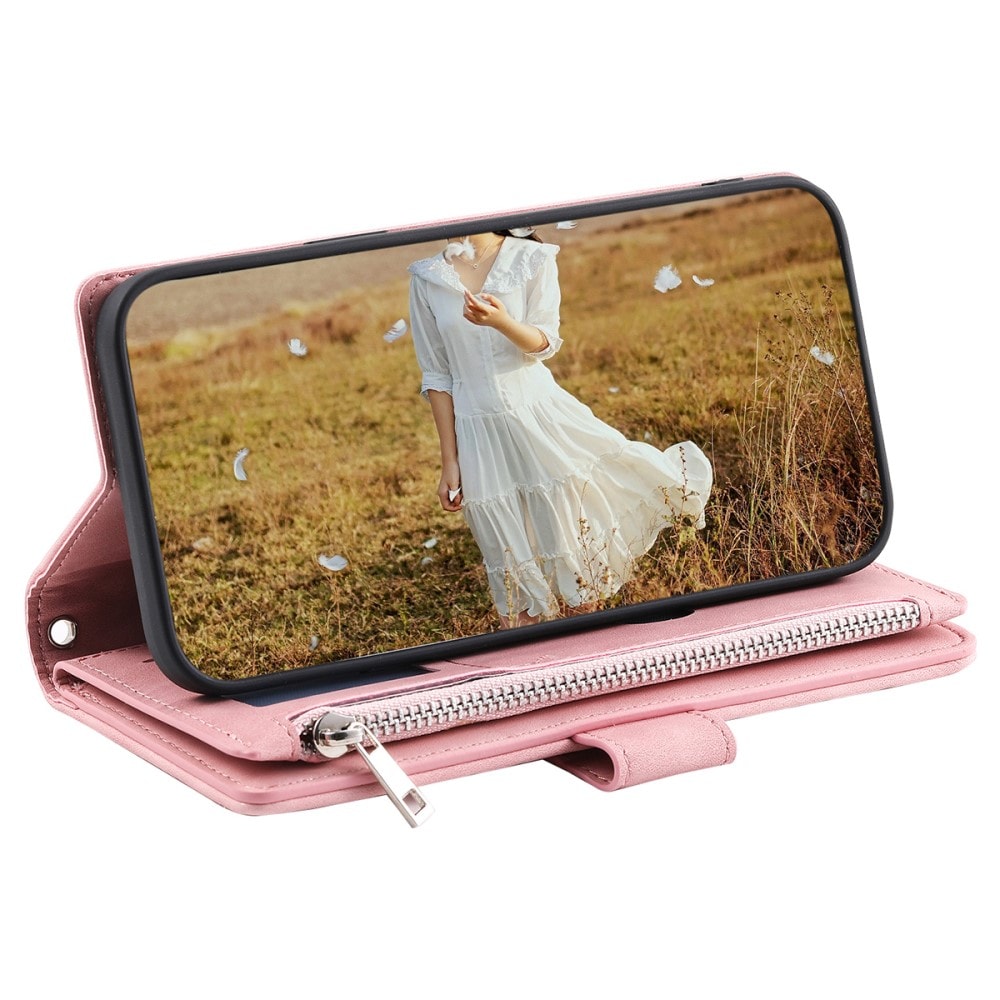 Samsung Galaxy A14 Quiltad plånboksväska, Rosa