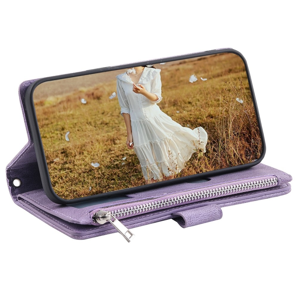 Samsung Galaxy A14 Quiltad plånboksväska, Lila