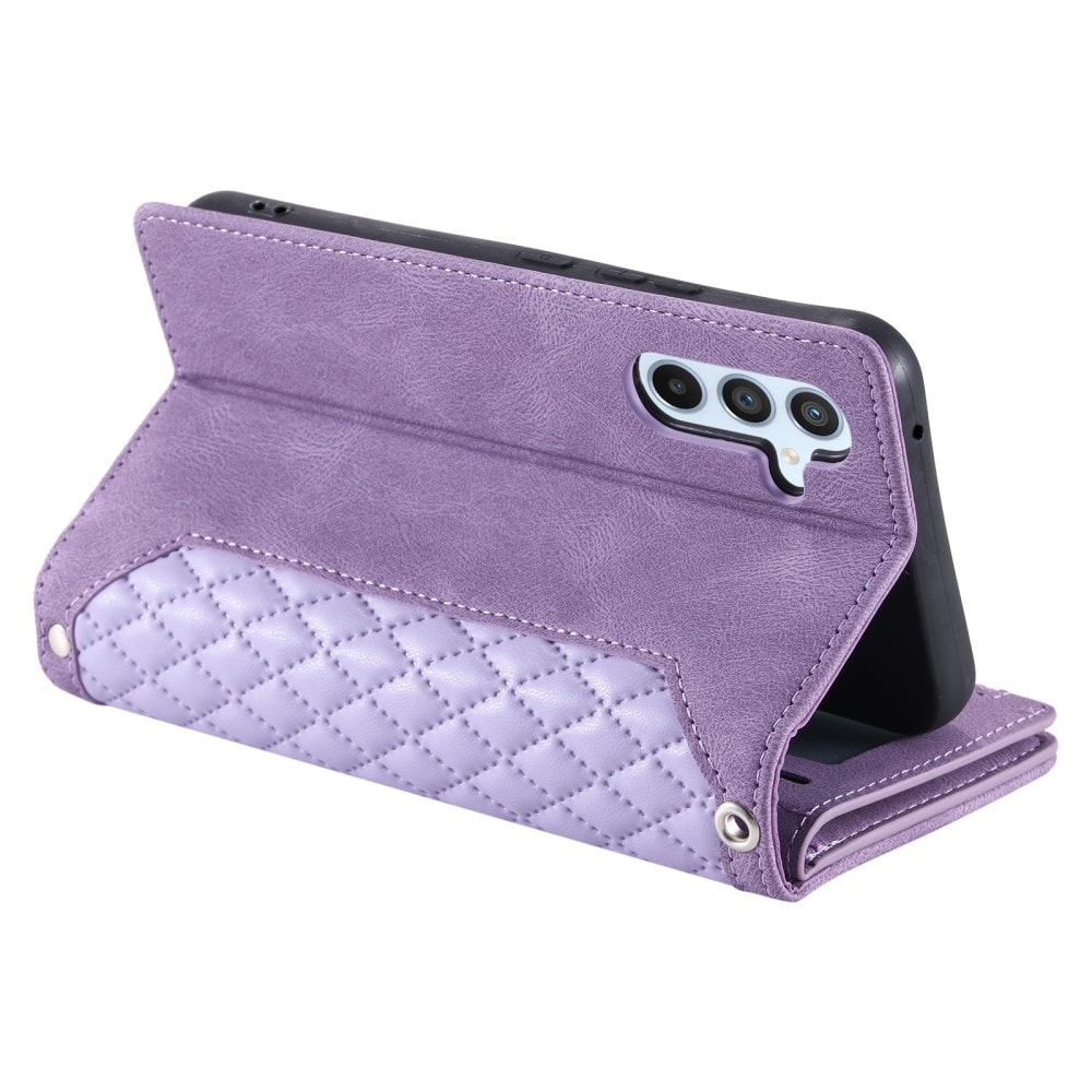 Samsung Galaxy A14 Quiltad plånboksväska, Lila