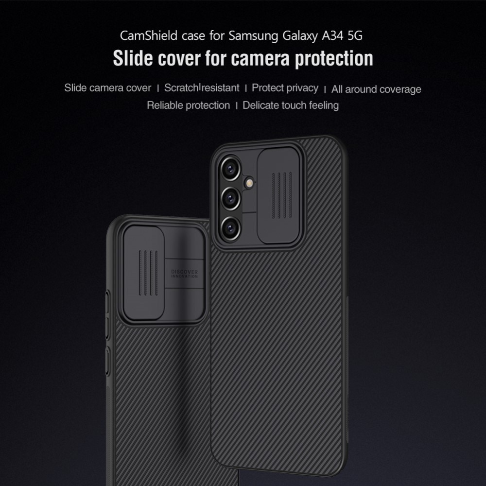 Samsung Galaxy A34 Skal med kameraskydd - CamShield, svart