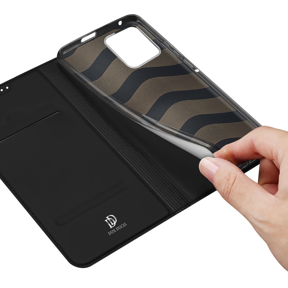 Motorola Edge 40 Pro Slimmat mobilfodral, Svart