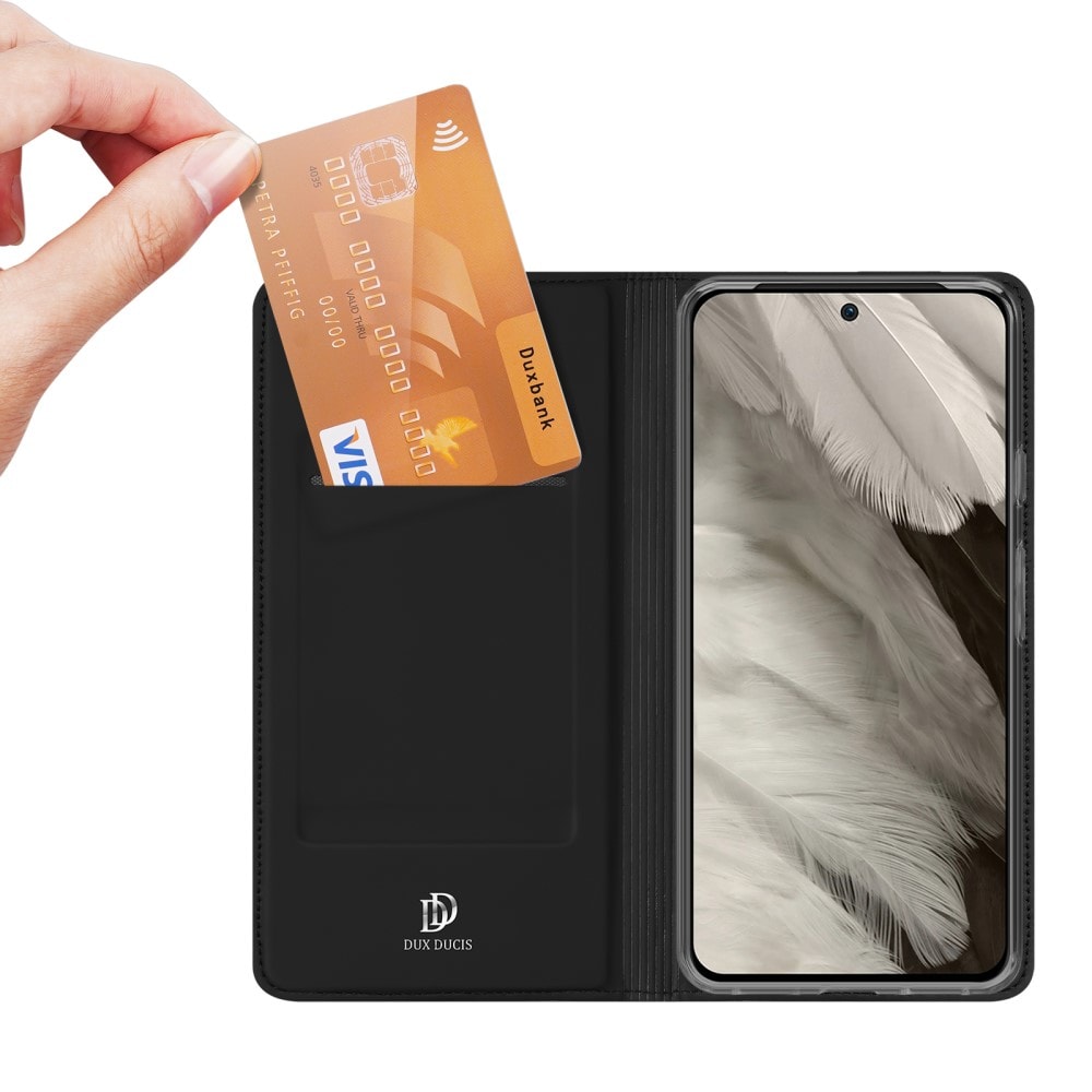Google Pixel 8 Slimmat mobilfodral, Svart