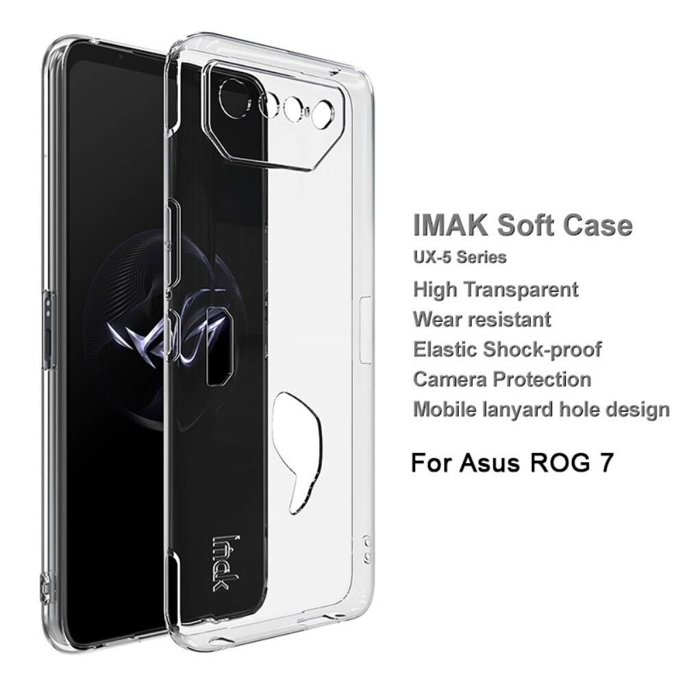 Asus ROG Phone 7 Ultimate Skal i TPU, Genomskinlig