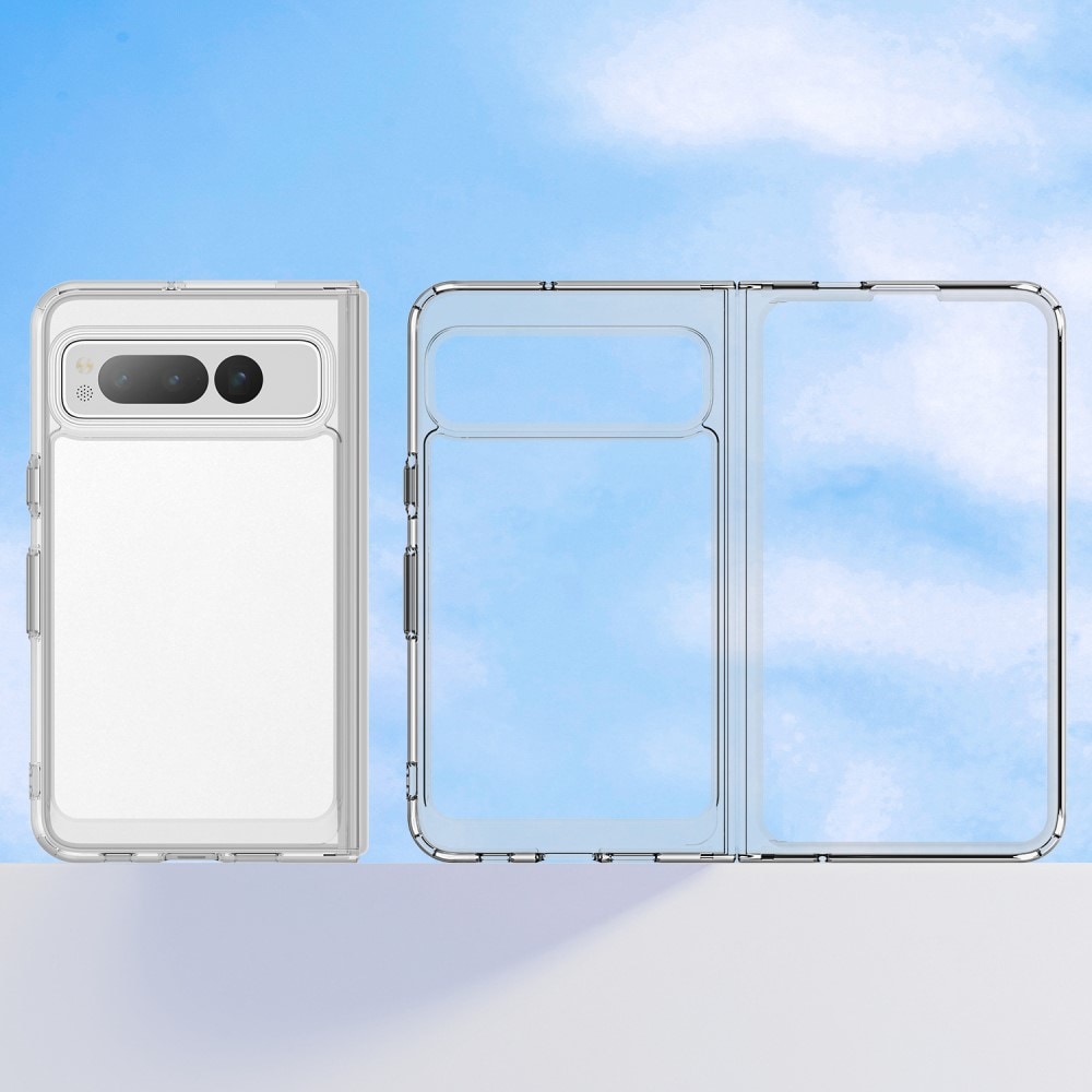 Google Pixel Fold Crystal Hybrid-skal, transparent