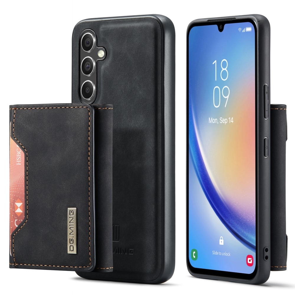 Samsung Galaxy A14 Skal med avtagbar plånbok, svart