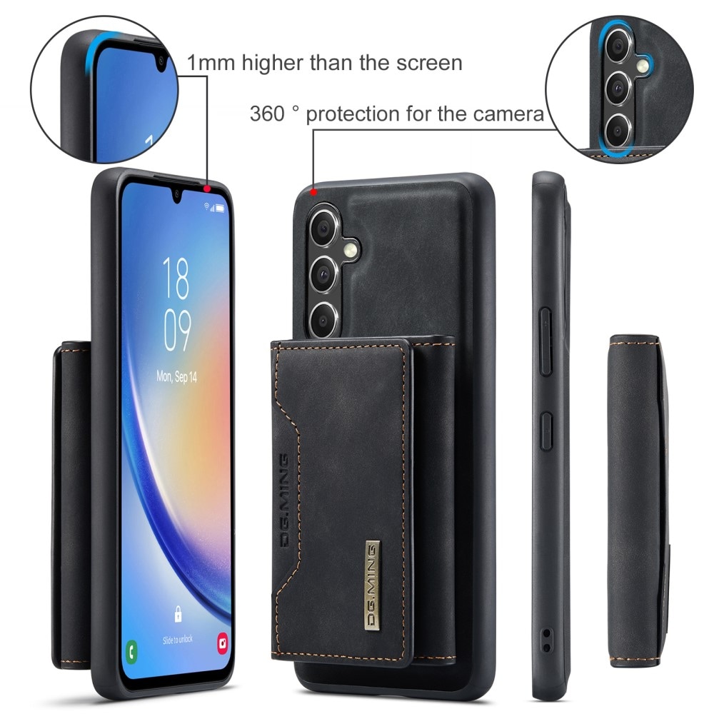 Samsung Galaxy A14 Skal med avtagbar plånbok, Svart