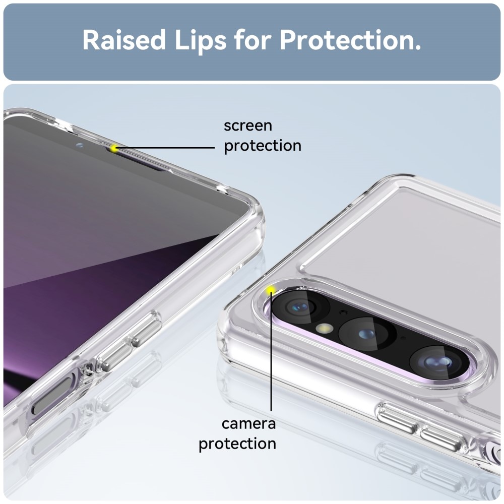 Sony Xperia 1 V Crystal Hybrid-skal, transparent