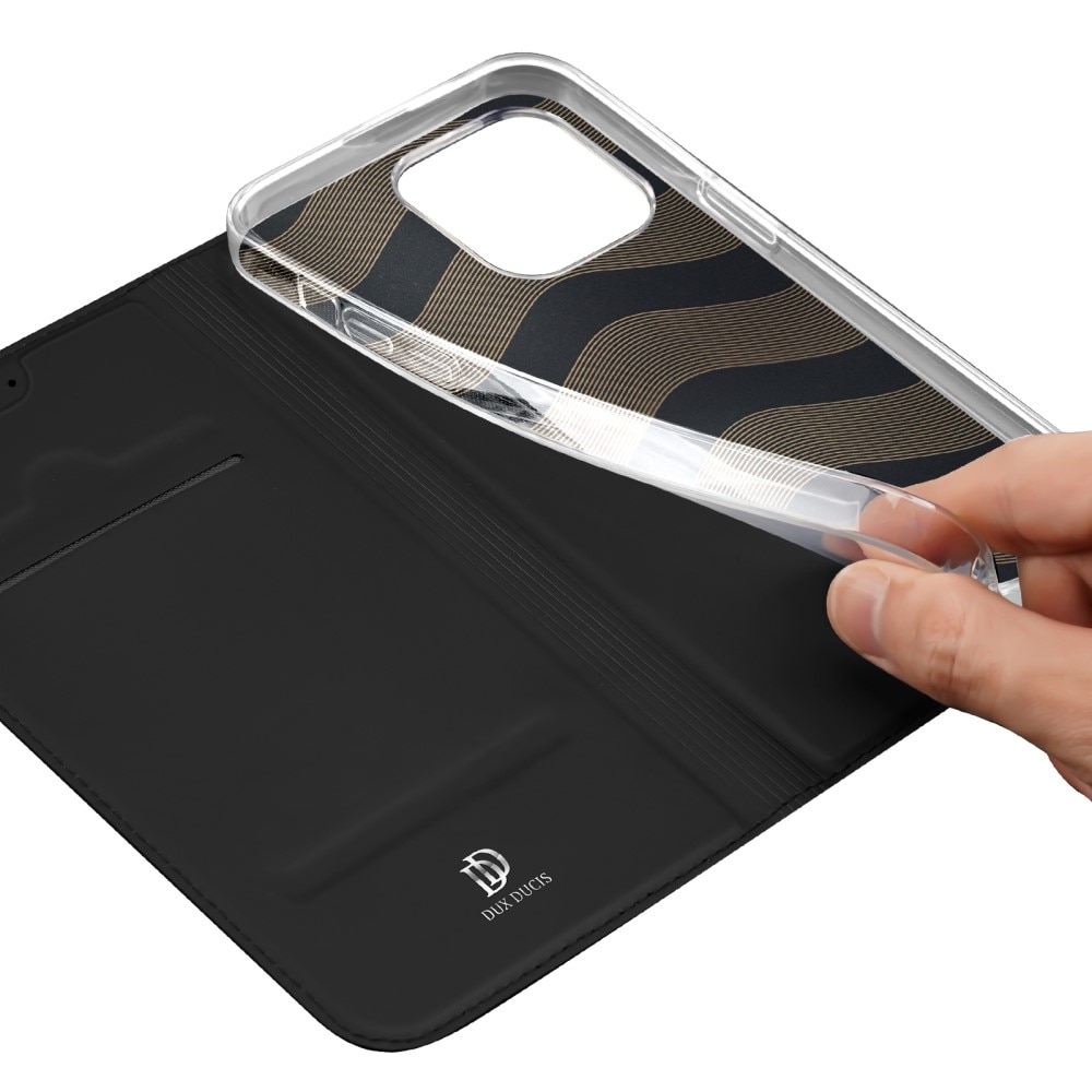iPhone 15 Pro Slimmat mobilfodral, svart