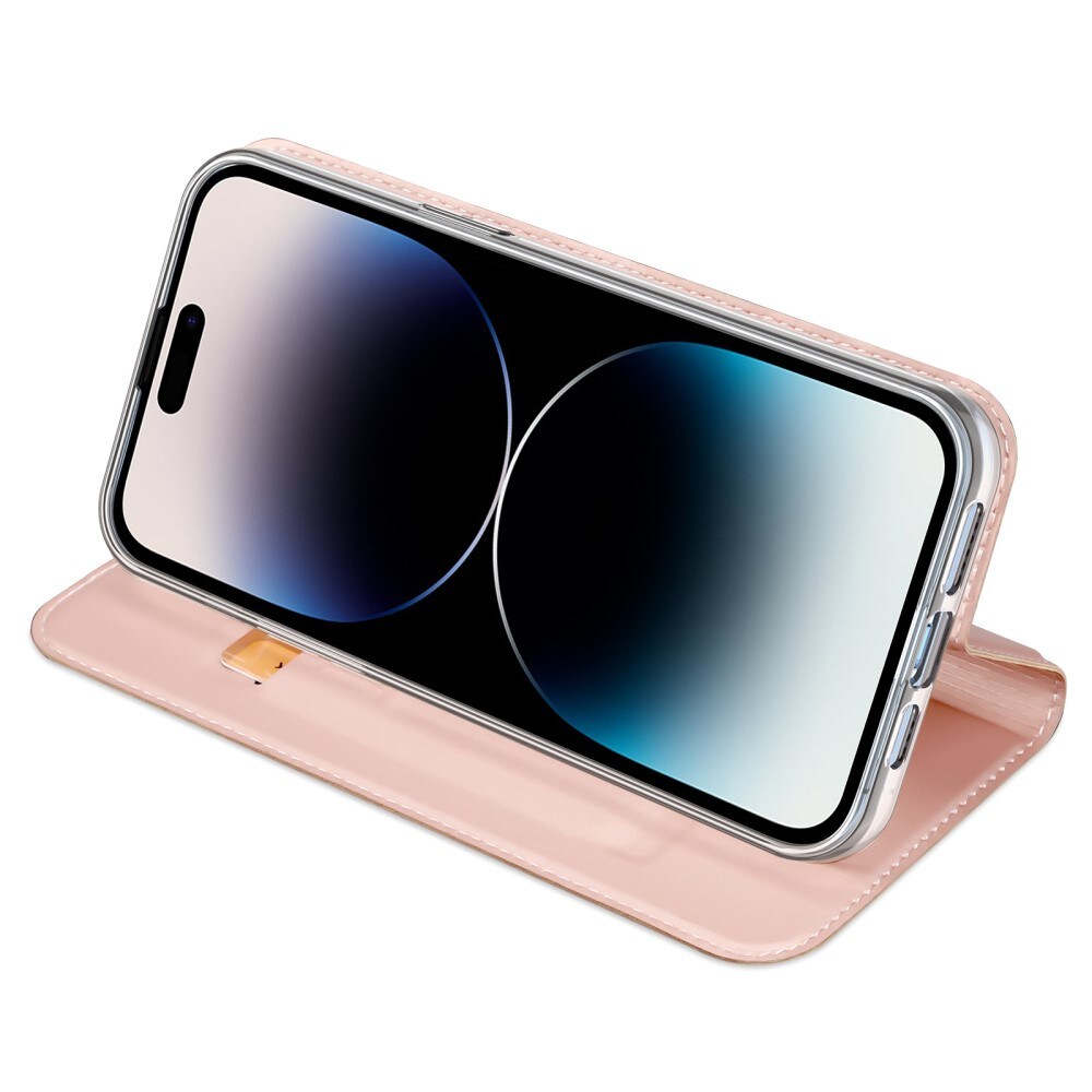 iPhone 15 Pro Slimmat mobilfodral, Roséguld